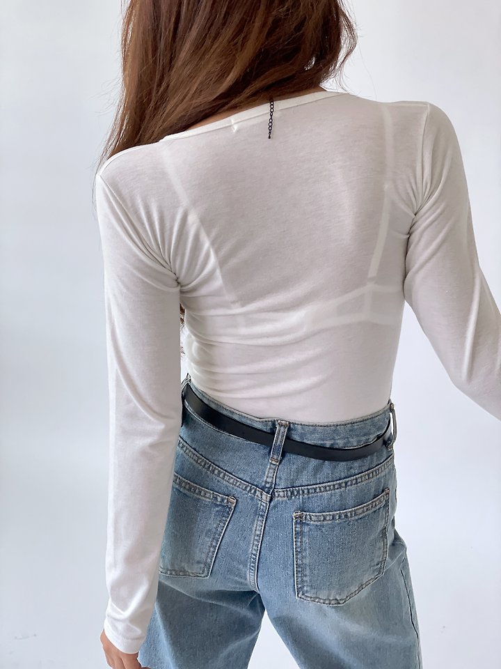 Romi Long Sleeve Tee by Queensmade for Women - view 11