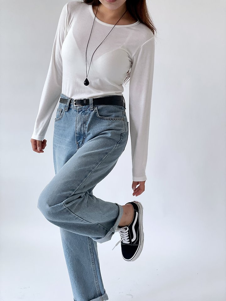 Romi Long Sleeve Tee by Queensmade for Women - view 7