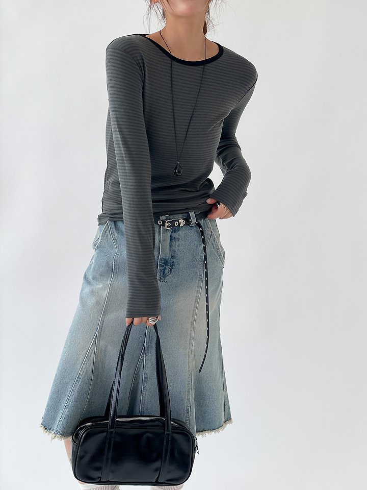Grew Stripe Tee by Queensmade for Women - view 10