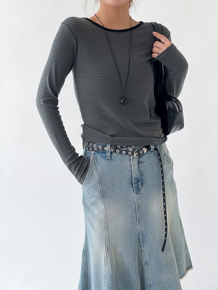 Grew Stripe Tee by Queensmade for Women - view 2