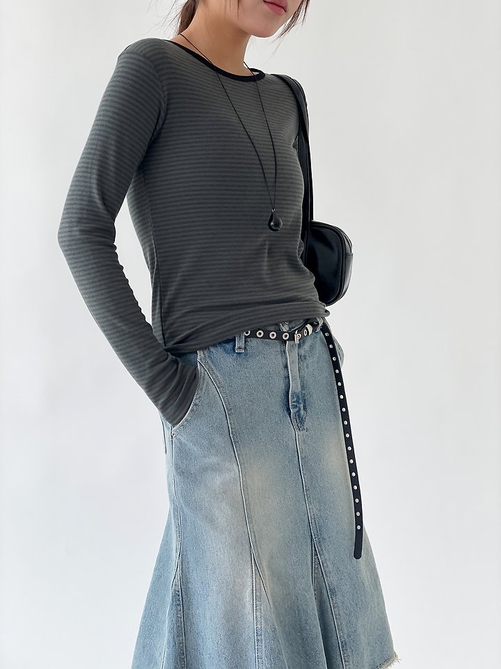 Grew Stripe Tee by Queensmade for Women - view 4