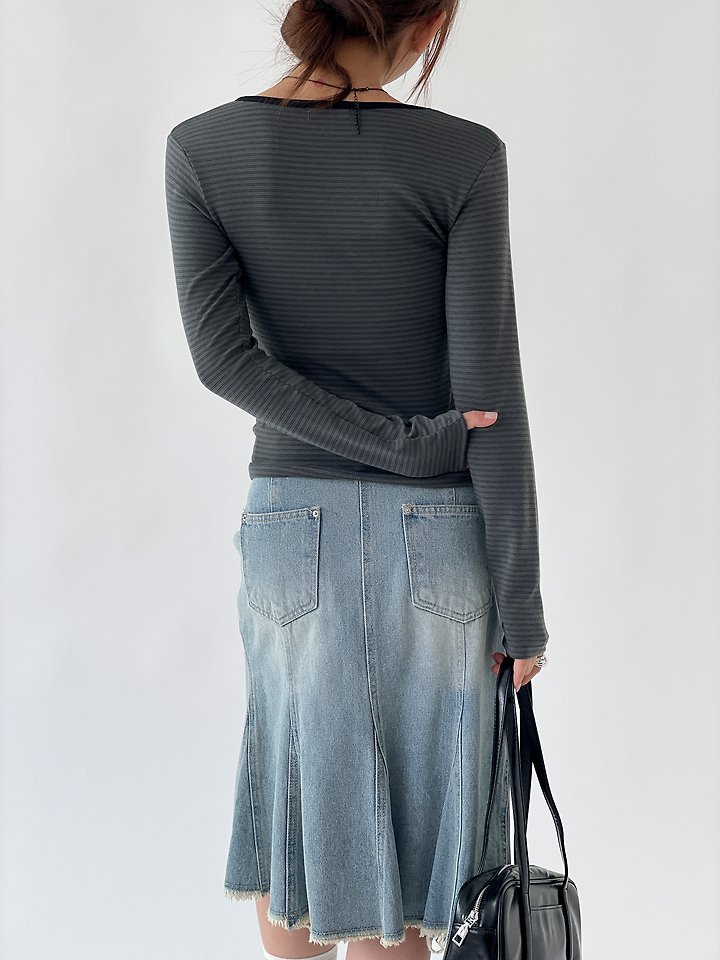 Grew Stripe Tee by Queensmade for Women - view 6