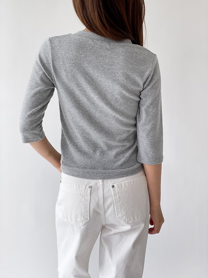 Free 3/4 Sleeve V-Neck Tee by Queensmade for Women - view 9