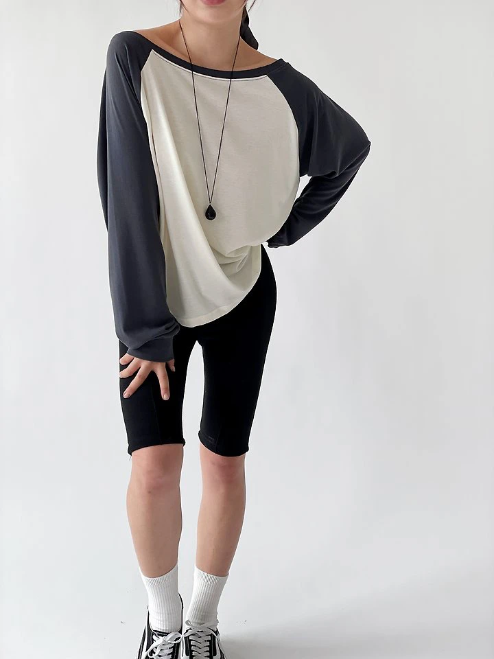 Poki Raglan Tee by Queensmade for Women - view 2