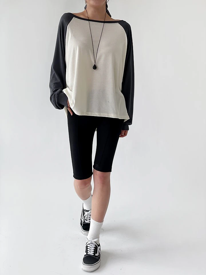 Poki Raglan Tee by Queensmade for Women - view 4