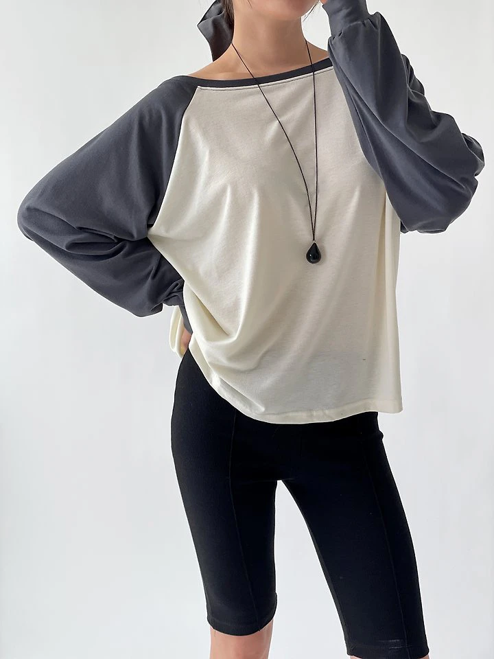 Poki Raglan Tee by Queensmade for Women - view 6