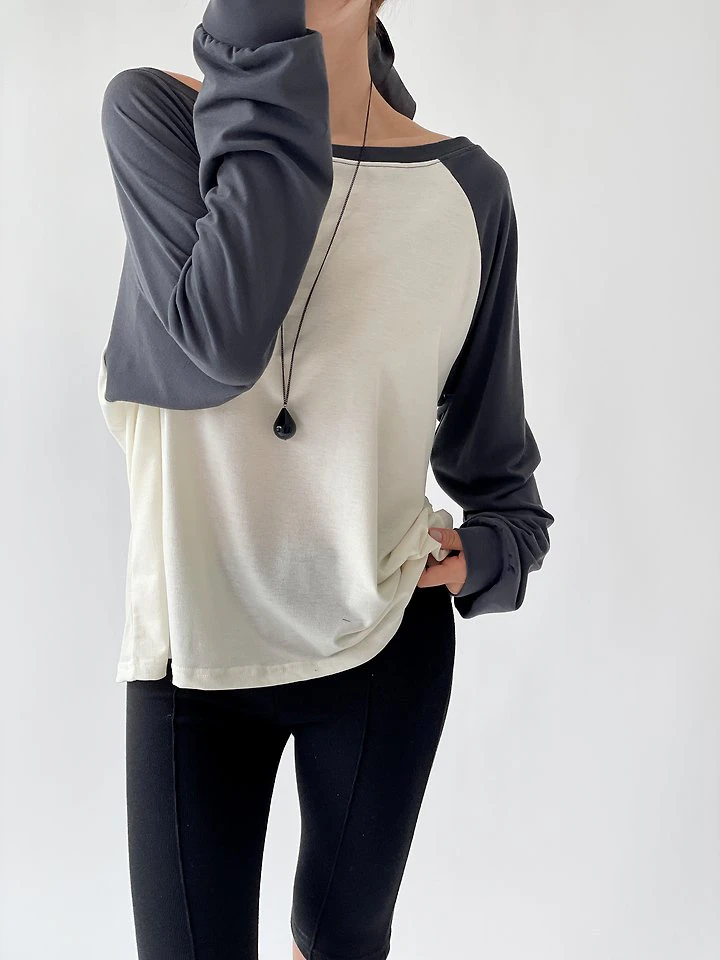 Poki Raglan Tee by Queensmade for Women - view 8