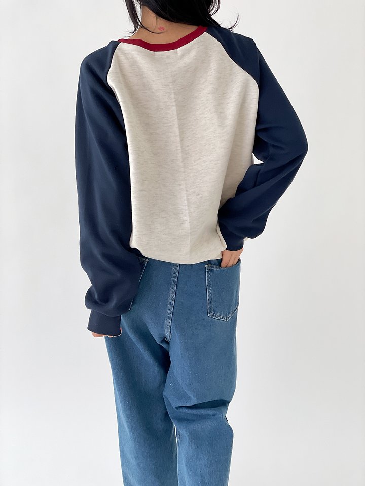 Tricolor Fleece Raglan Tee by Queensmade for Women - view 10
