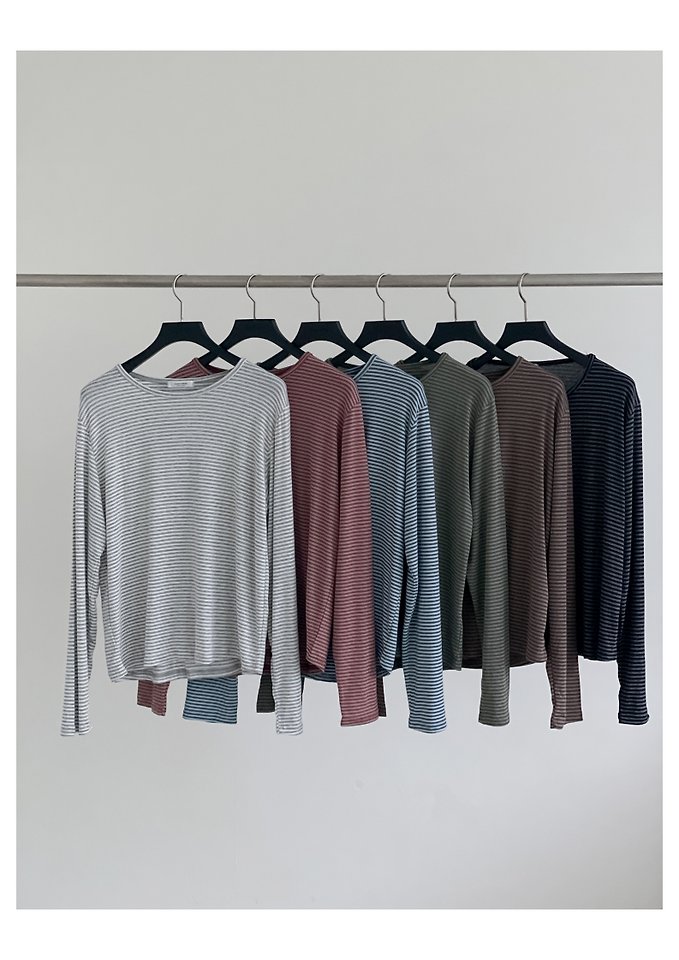 Purvle Stripe Tee by Queensmade for Women - view 11