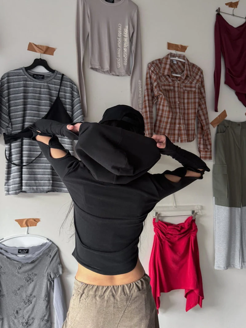 Cut Out Hood Tee by Rare Closet for Women - view 12