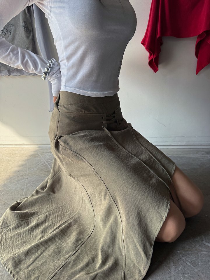 Slit Suede Skirt by Rare Closet for Women - view 9