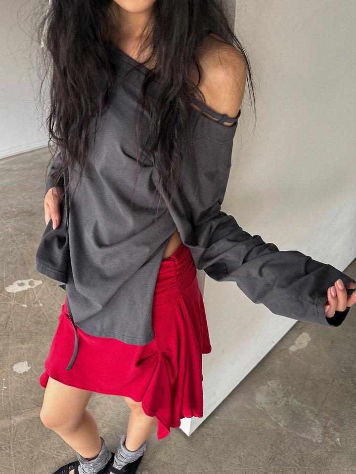 Bucklet Strap Tee by Rare Closet for Women - view 4