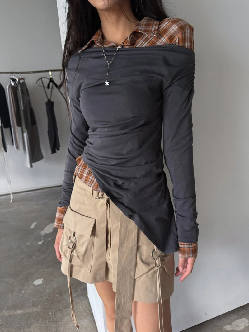 Flow Off Shoulder Unblanace Tee by Rare Closet for Women - view 12