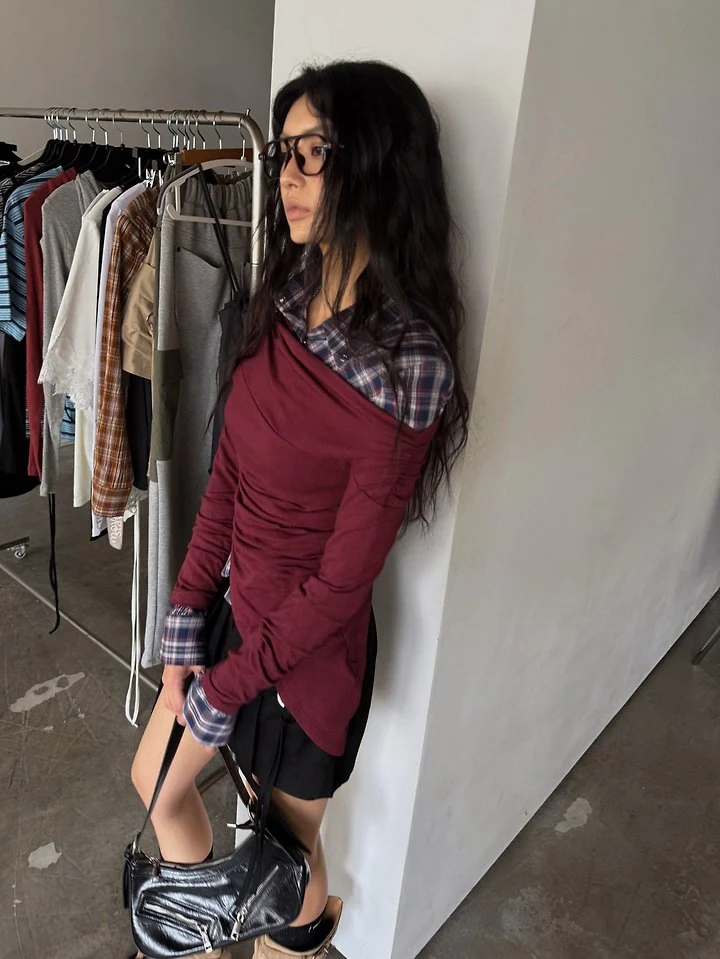 Flow Off Shoulder Unblanace Tee by Rare Closet for Women - view 4