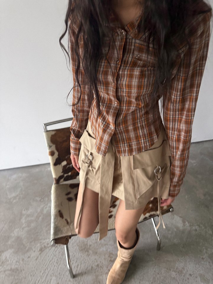 Western Check Shirt by Rare Closet for Women - view 5