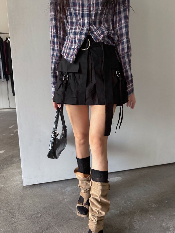 Ring Bucklet Cargo Skirt by Rare Closet for Women - view 2