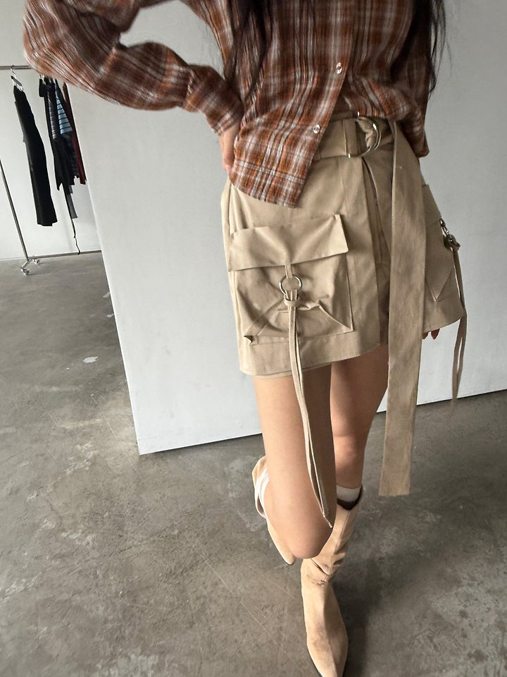 Ring Bucklet Cargo Skirt by Rare Closet for Women - view 8