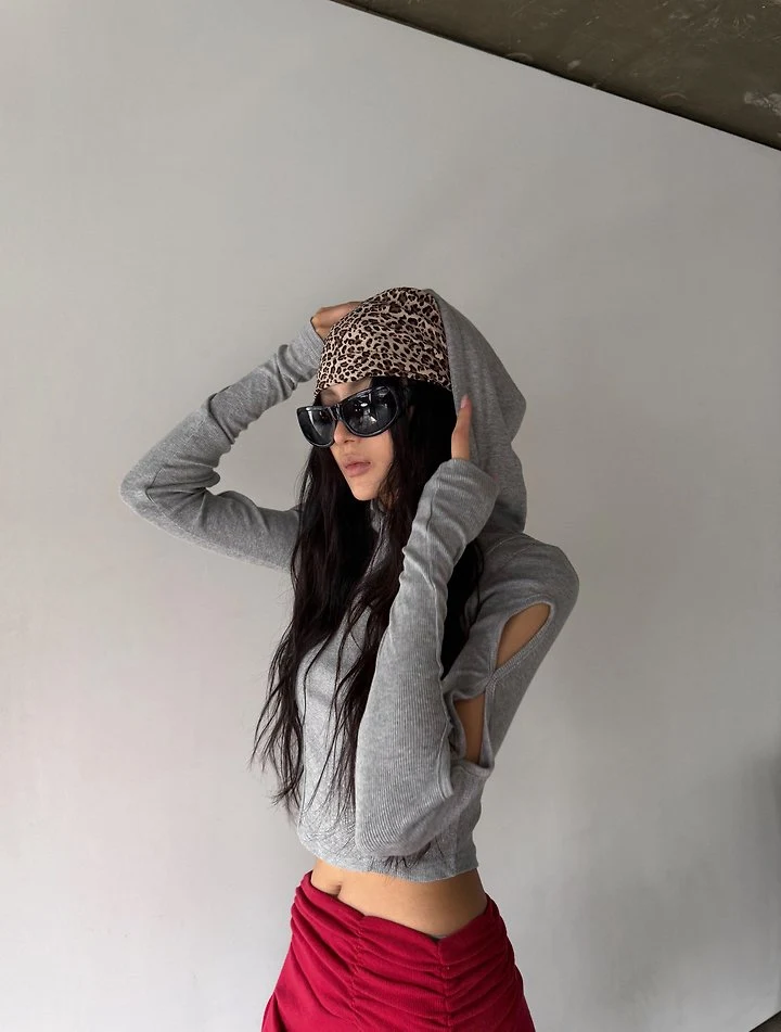 Cut Out Hood Tee by Rare Closet for Women - view 5