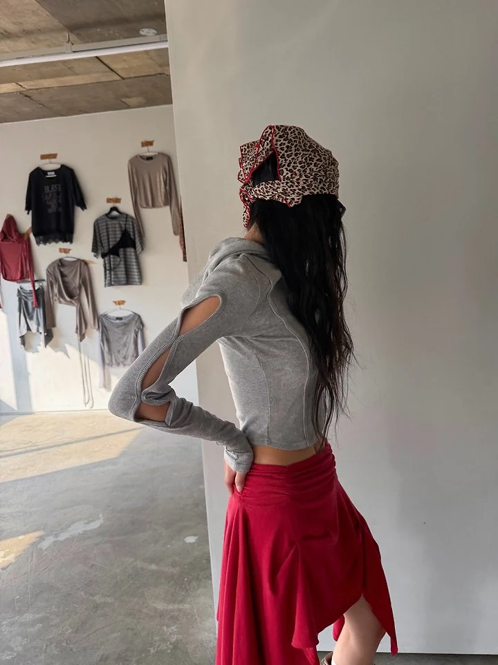 Cut Out Hood Tee by Rare Closet for Women - view 8