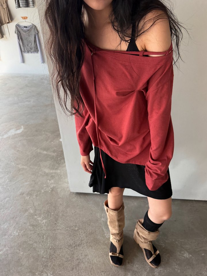 Bucklet Strap Tee by Rare Closet for Women - view 2