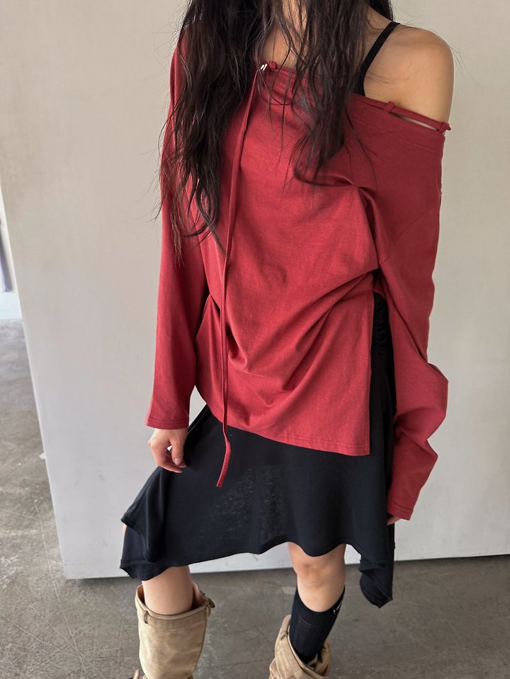Bucklet Strap Tee by Rare Closet for Women - view 3