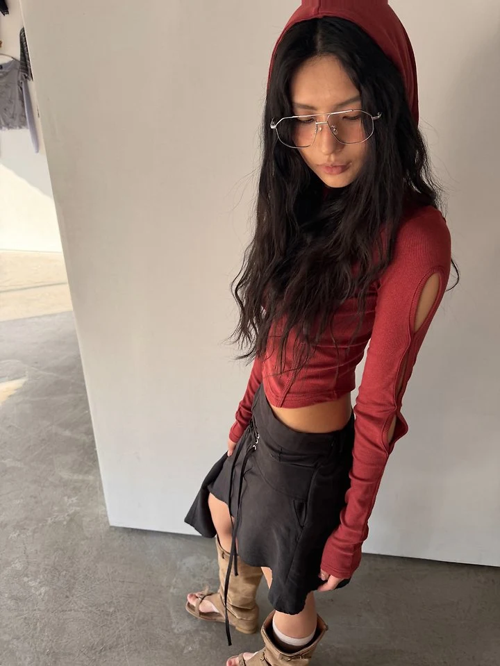 Cut Out Hood Tee by Rare Closet for Women - view 1