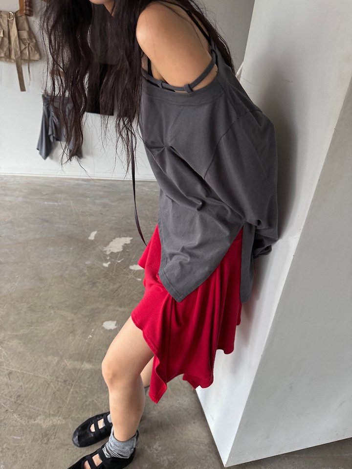 Bucklet Strap Tee by Rare Closet for Women - view 5