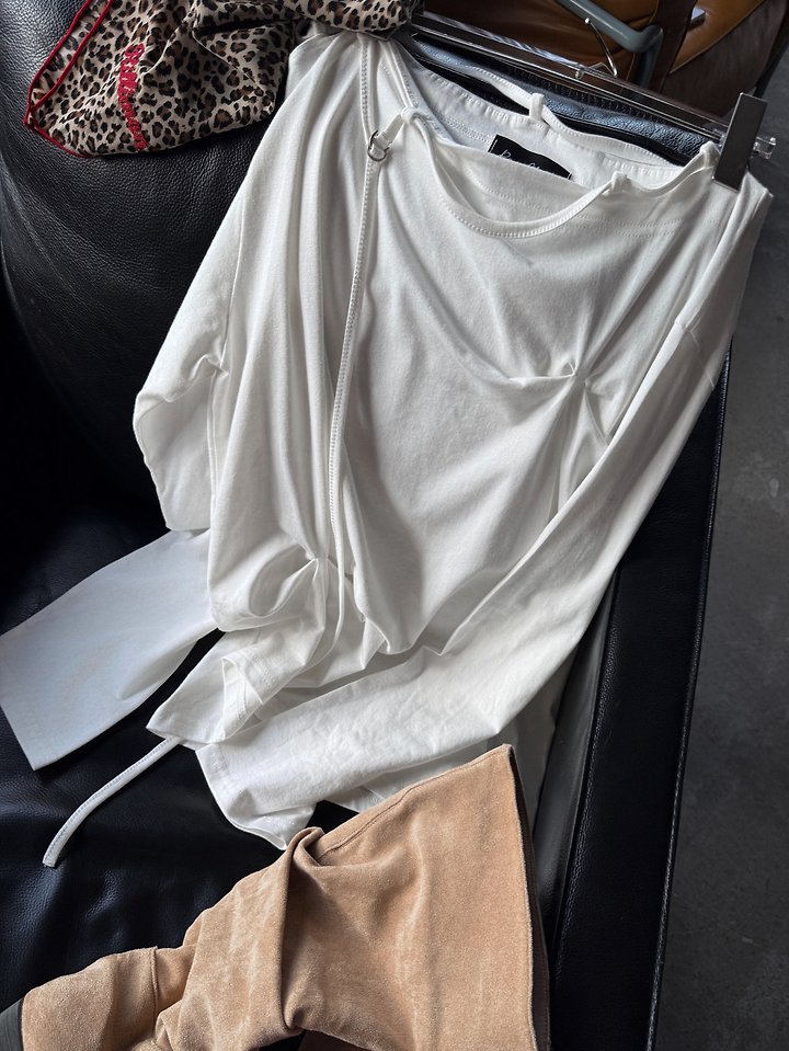 Bucklet Strap Tee by Rare Closet for Women - view 7