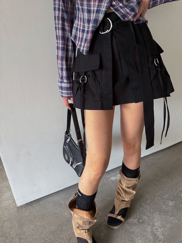 Ring Bucklet Cargo Skirt by Rare Closet for Women - view 1