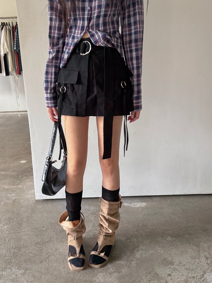Ring Bucklet Cargo Skirt by Rare Closet for Women - view 3