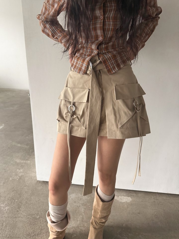 Ring Bucklet Cargo Skirt by Rare Closet for Women - view 7