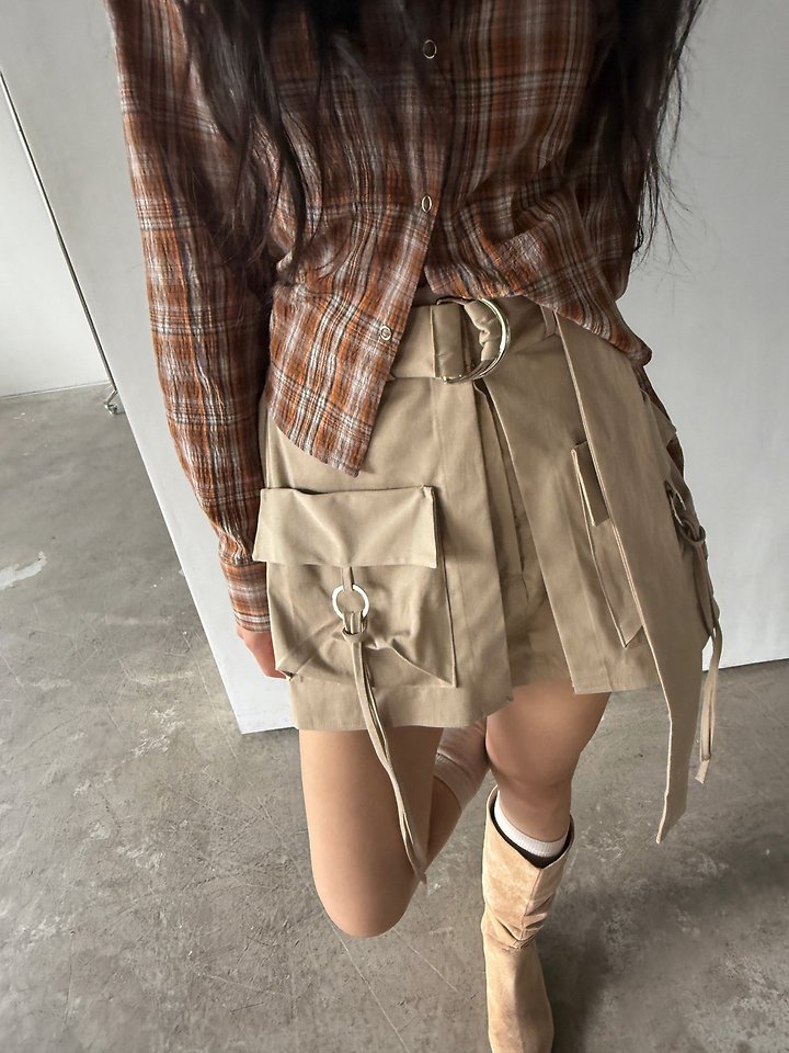 Ring Bucklet Cargo Skirt by Rare Closet for Women - view 9
