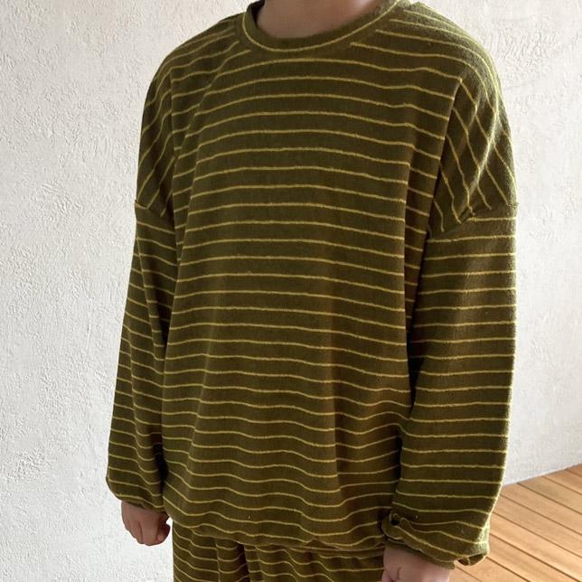 Terry Striped Sweatshirt by Scoop for Child - view 2