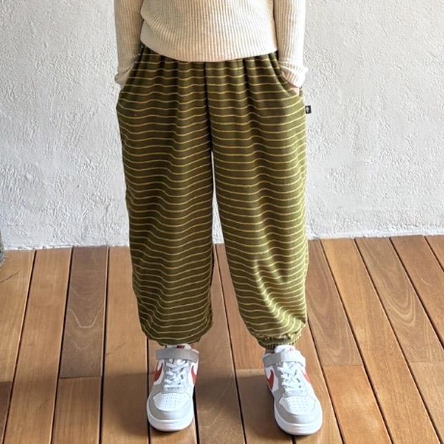 Terry Striped Jogger Pants by Scoop for Child - view 2
