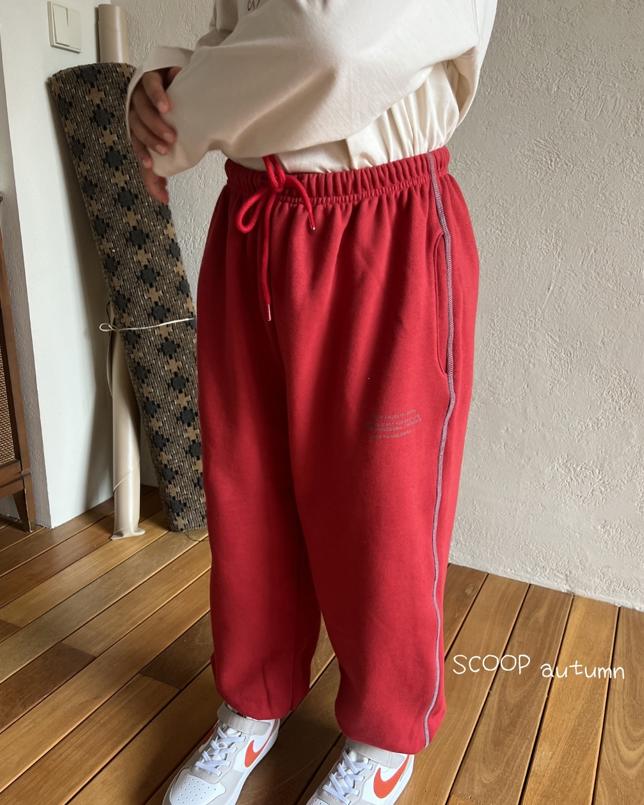 Lettering Jogger Pants by Scoop for Child - view 10