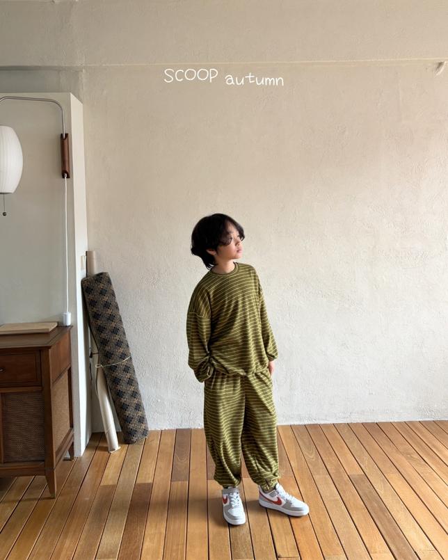 Terry Striped Jogger Pants by Scoop for Child - view 11