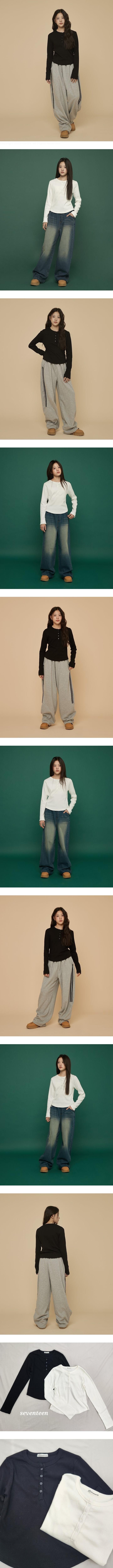 Button Henley Neck Tee by Seventeen for Child - view 1