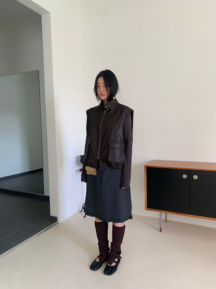 Leather Vest by Sof for Women - view 3