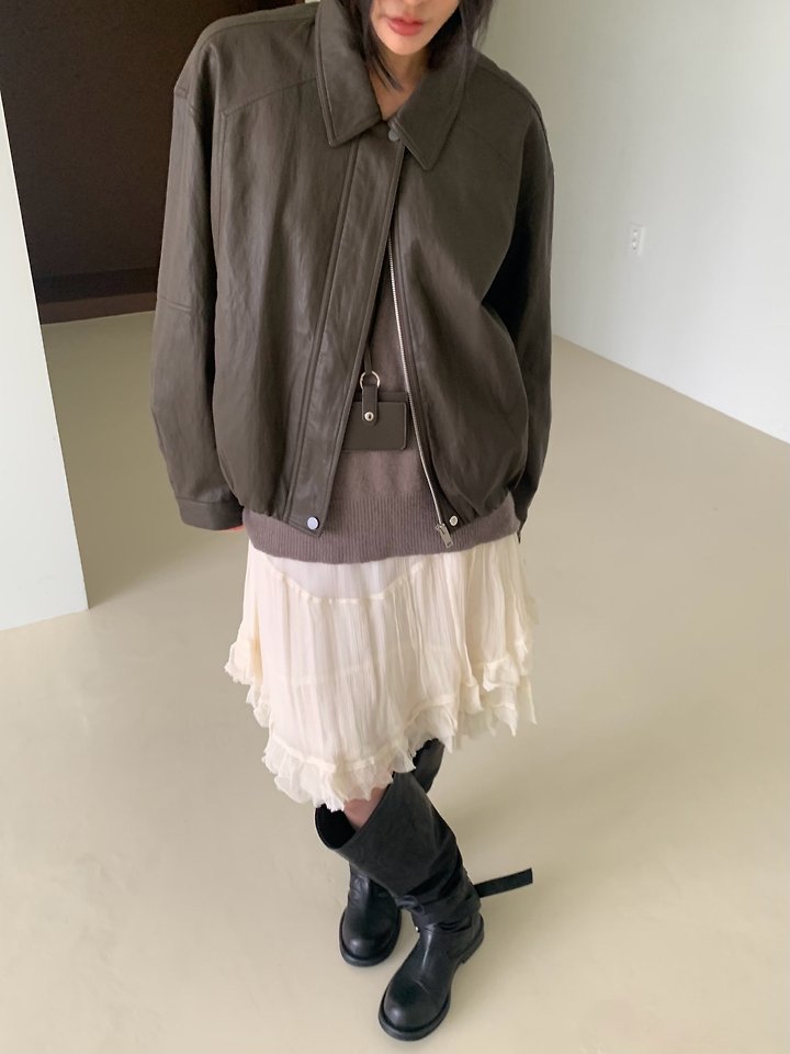 Frin Leather Jacket by Sof for Women - view 3