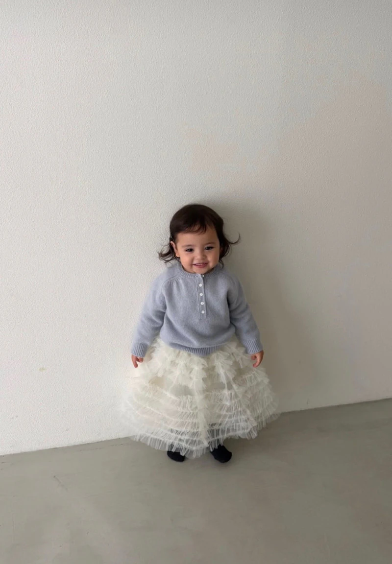 Bebe Button Wool Cash Crewneck Knit by Soye for Baby - view 1
