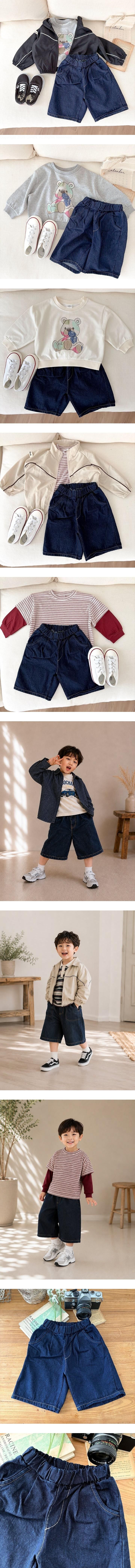 Denim Bermuda Pants by Stella & K for Child - view 1