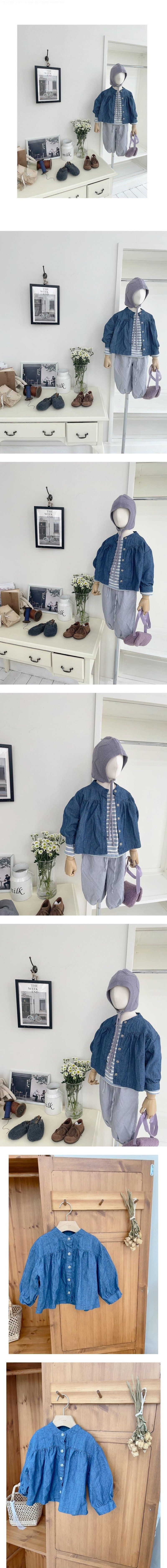 Yarn Shirring Blouse-Denim by Studio M for Child - view 1