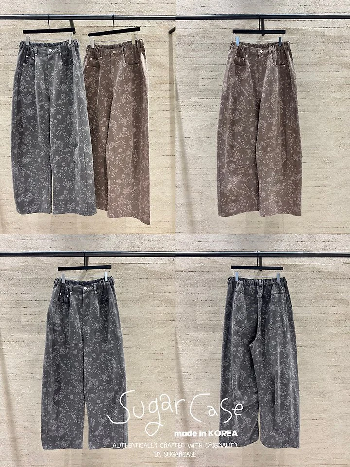 Floral Pigment Curve Pants by Sugar Case for Women - view 2