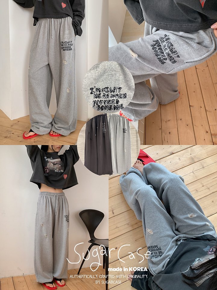 Glitter Damange Pants by Sugar Case for Women - view 1