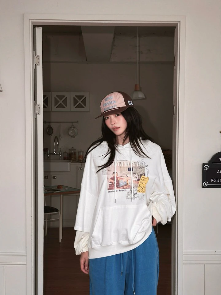 Dream Waffle Sleeve Hoodie by Sugar Case for Women - view 10