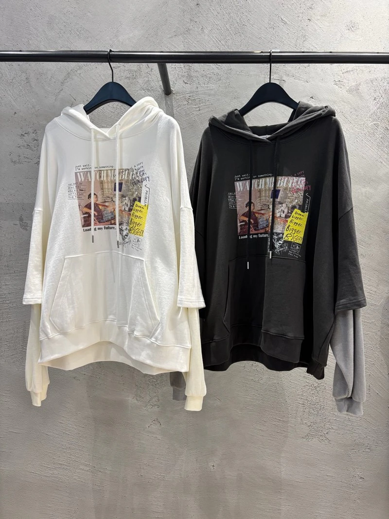 Dream Waffle Sleeve Hoodie by Sugar Case for Women - view 12