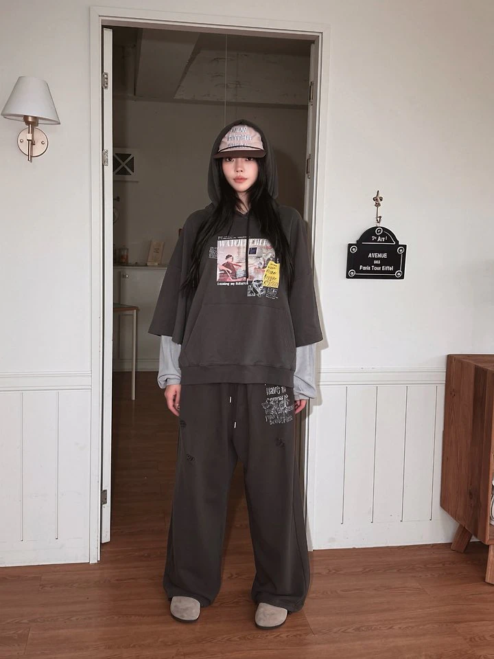 Dream Waffle Sleeve Hoodie by Sugar Case for Women - view 2