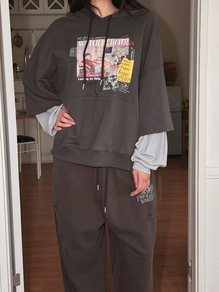 Dream Waffle Sleeve Hoodie by Sugar Case for Women - view 3