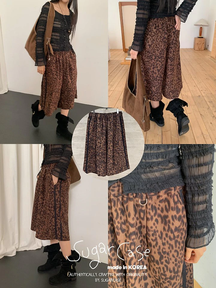 Leopard Bermuda Pants by Sugar Case for Women - view 1