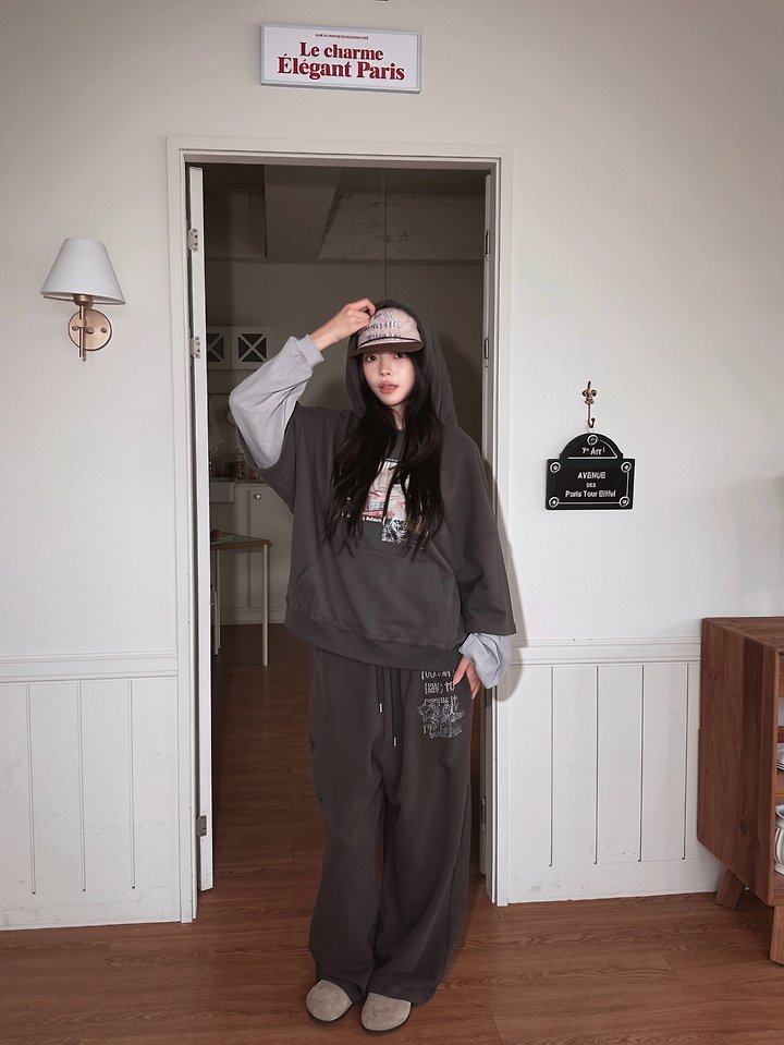 Dream Waffle Sleeve Hoodie by Sugar Case for Women - view 1